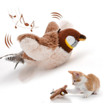 Jouet Oiseau Interactif pour Chat — Plumes Frémissantes