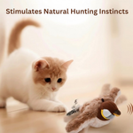 Jouet Oiseau Interactif pour Chat — Plumes Frémissantes