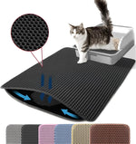 Tapis de Litière Double Couche pour Chat — Antidérapant, Imperméable & Facile à Nettoyer